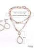 Boho Necklace, Jewelry Set, RH Amazonite Crystal Green Black Natural Stone